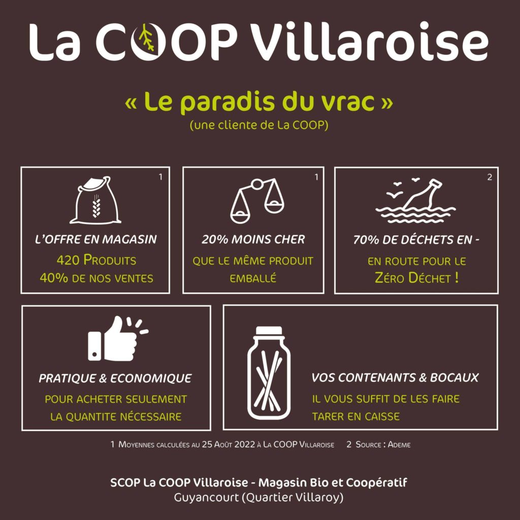 Produits en Vrac à Guyancourt et Saint Quentin : épicerie salée, sucrée, hygiène, entretien de la maison. Tout le vrac nécessaire pour une démarche zero déchet !